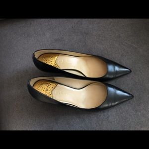 Cole Haan Black Leather Kitten Heels Size 10